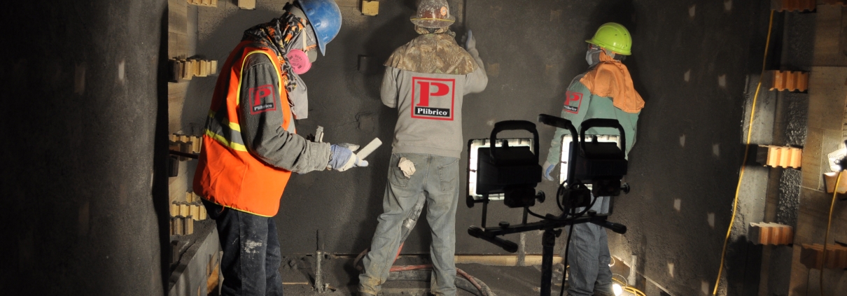 Plibrico Furnace Wall Installation