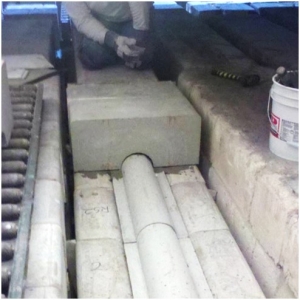 Plibrico Steel Precast Shape Install
